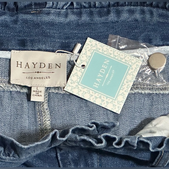 Hayden Distressed Jean Skirt-Size Large (NWT) - Picture 4 of 5